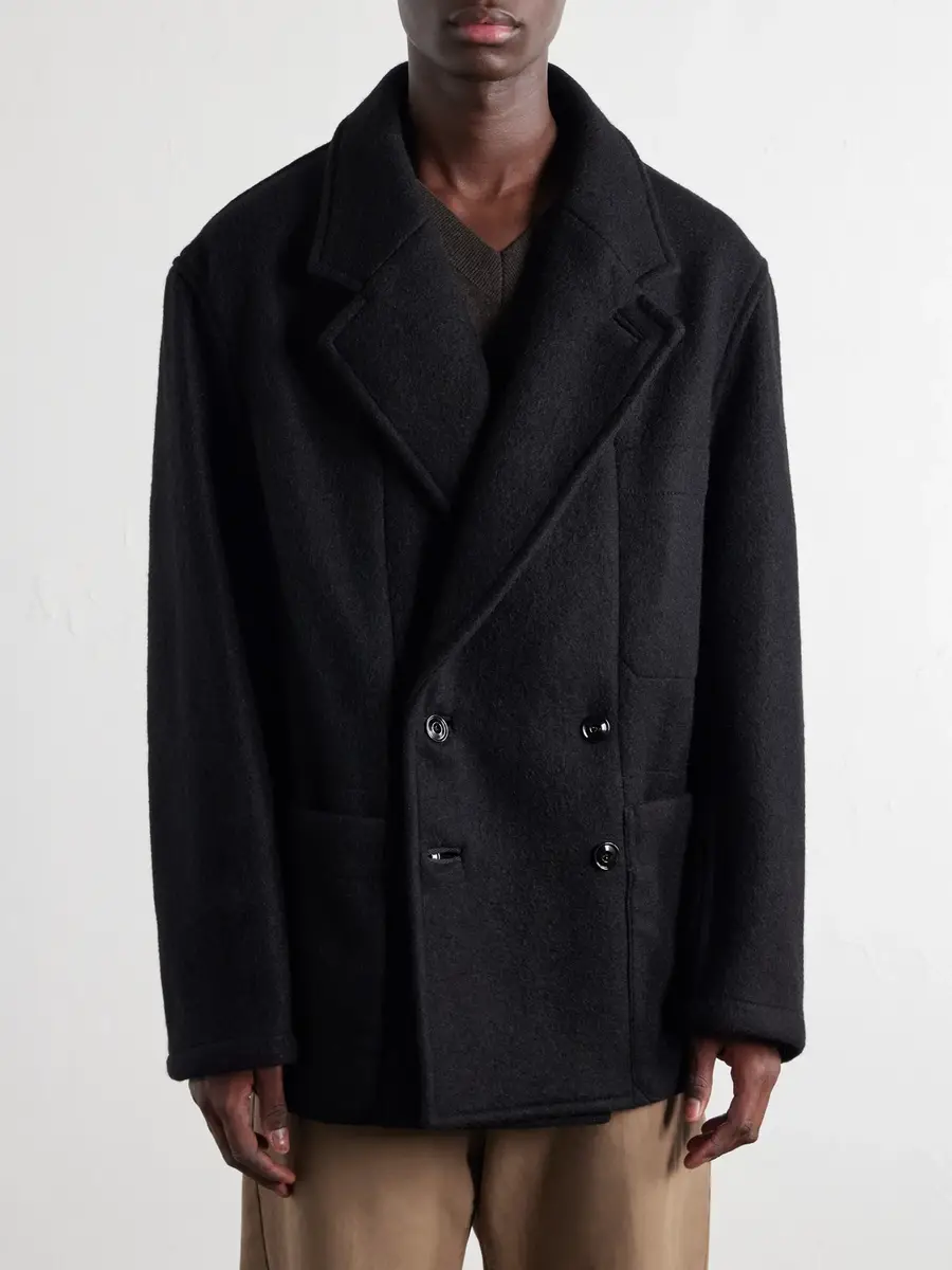 Lemaire Double-Breasted Wool and Alpaca-Blend Felt Coat - Men | Thumbnail 3 Lemaire Double-Breasted Wool and Alpaca-Blend Felt Coat - Men | Thumbnail 3