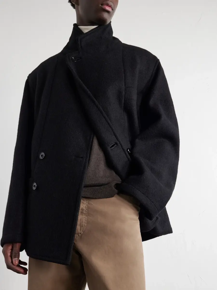 Lemaire Double-Breasted Wool and Alpaca-Blend Felt Coat - Men | Thumbnail 6 Lemaire Double-Breasted Wool and Alpaca-Blend Felt Coat - Men | Thumbnail 6