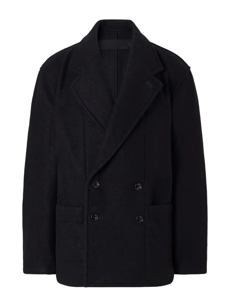 Lemaire Double-Breasted Wool and Alpaca-Blend Felt Coat - Men