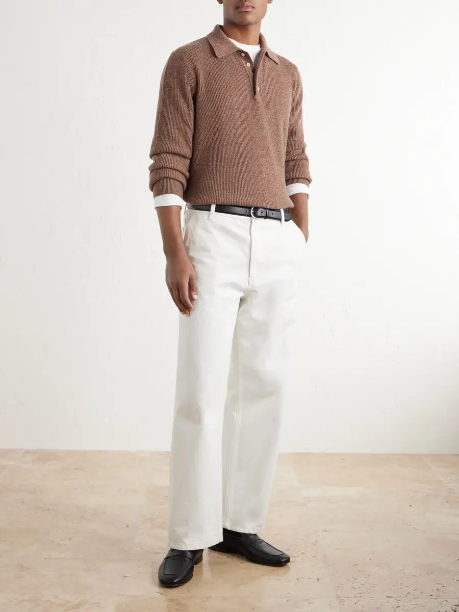PIACENZA 1733 Ribbed Cashmere Polo Shirt - Men | Thumbnail 2
