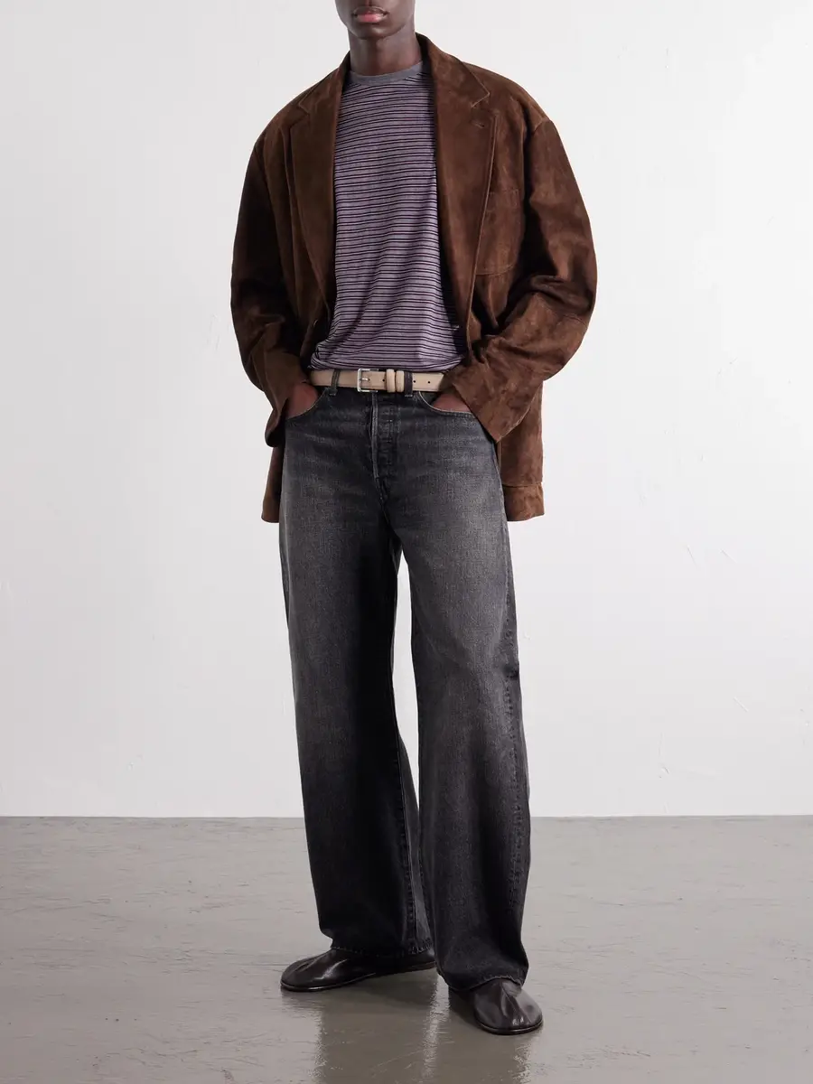 Auralee Striped Wool-Jersey T-Shirt - Men | Thumbnail 2