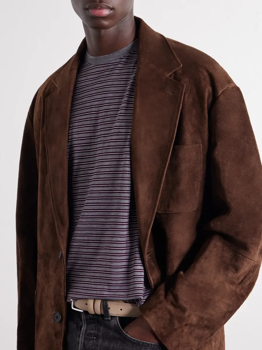 Auralee Striped Wool-Jersey T-Shirt - Men | Thumbnail 5