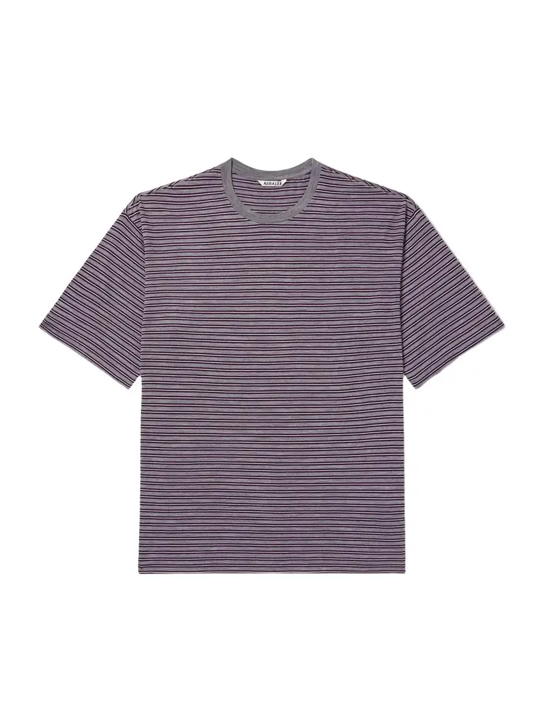Auralee Striped Wool-Jersey T-Shirt - Men
