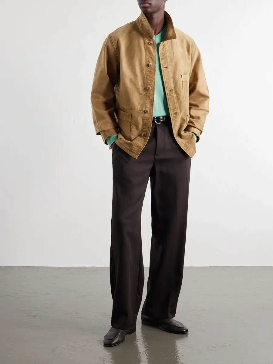 Auralee Garment-Dyed Cotton-Moleskin Blouson Jacket - Men | Thumbnail 2