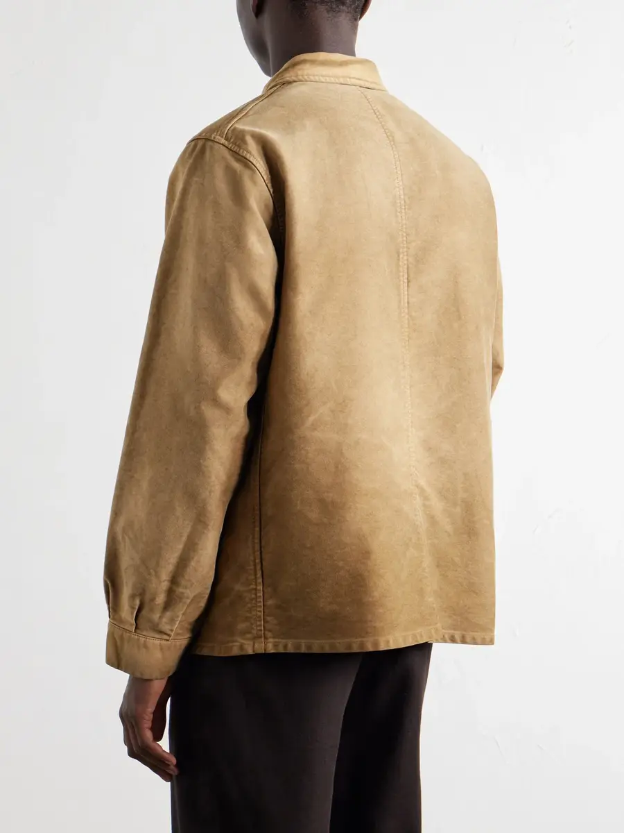 Auralee Garment-Dyed Cotton-Moleskin Blouson Jacket - Men | Thumbnail 4
