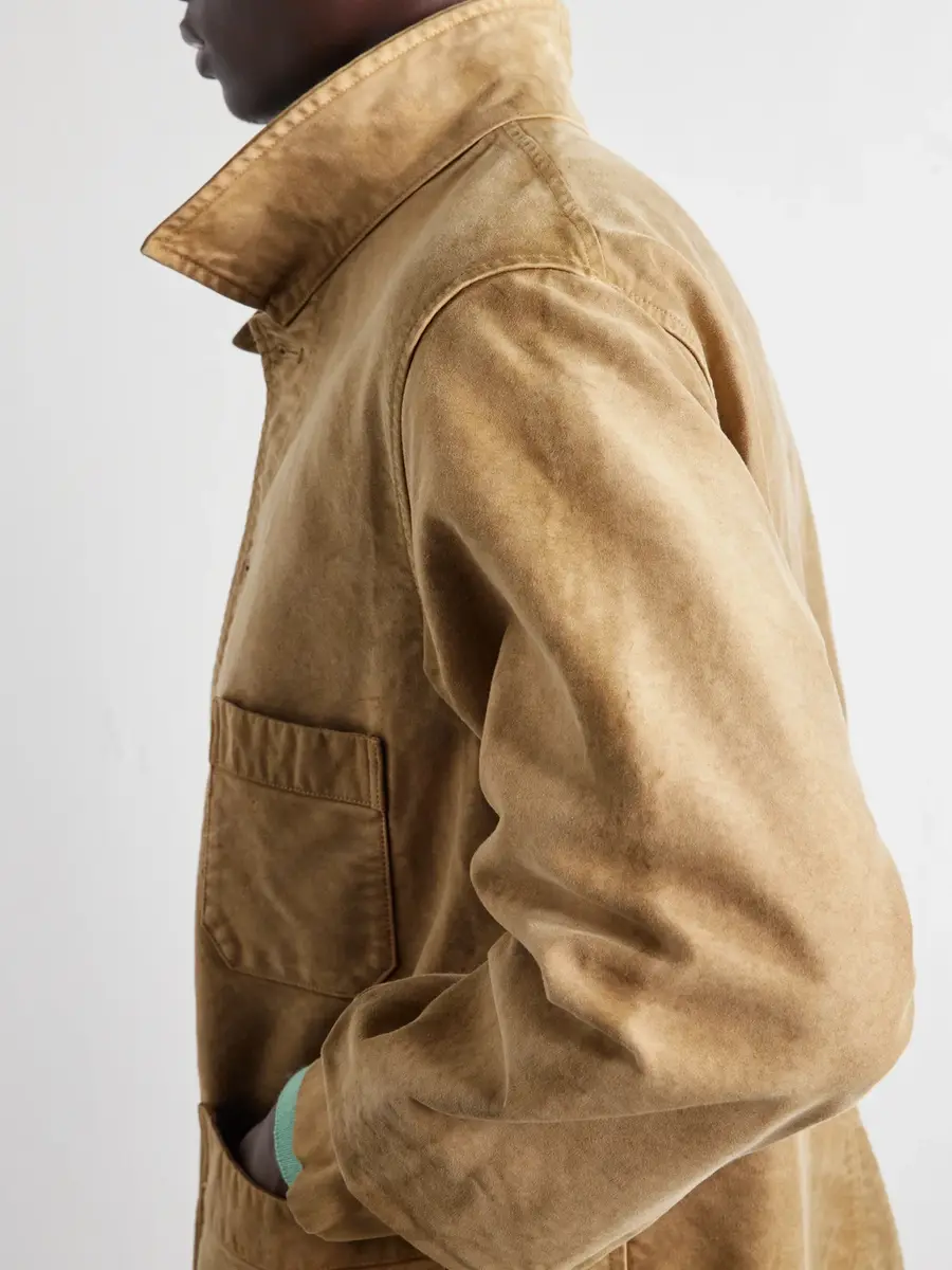 Auralee Garment-Dyed Cotton-Moleskin Blouson Jacket - Men | Thumbnail 5