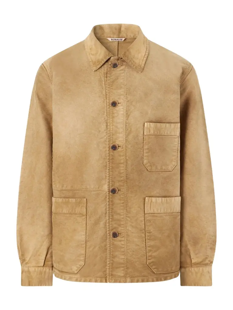 Auralee Garment-Dyed Cotton-Moleskin Blouson Jacket - Men