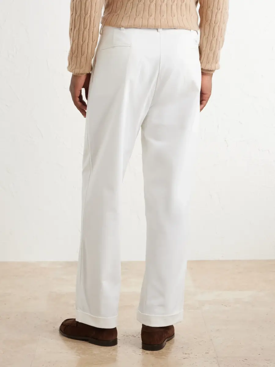 Ghiaia Cashmere Marinaio Straight-Leg Pleated Cotton-Twill Trousers - Men | Thumbnail 4