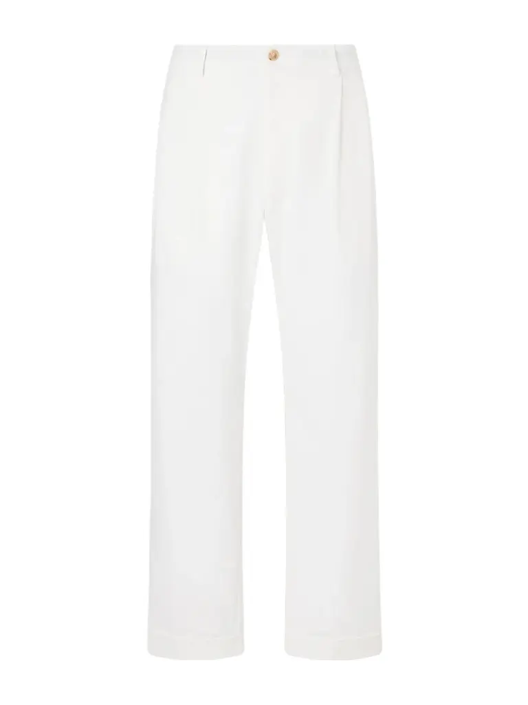 Ghiaia Cashmere Marinaio Straight-Leg Pleated Cotton-Twill Trousers - Men