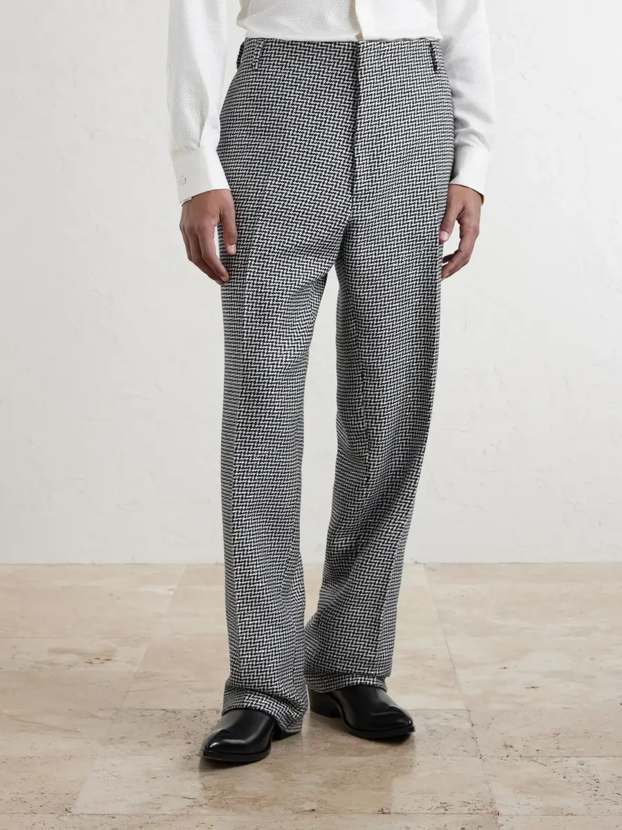 Tom Ford Straight-Leg Sequin-Detailed Houndstooth Wool-Blend Suit Trousers - Men | Thumbnail 3 Tom Ford Straight-Leg Sequin-Detailed Houndstooth Wool-Blend Suit Trousers - Men | Thumbnail 3