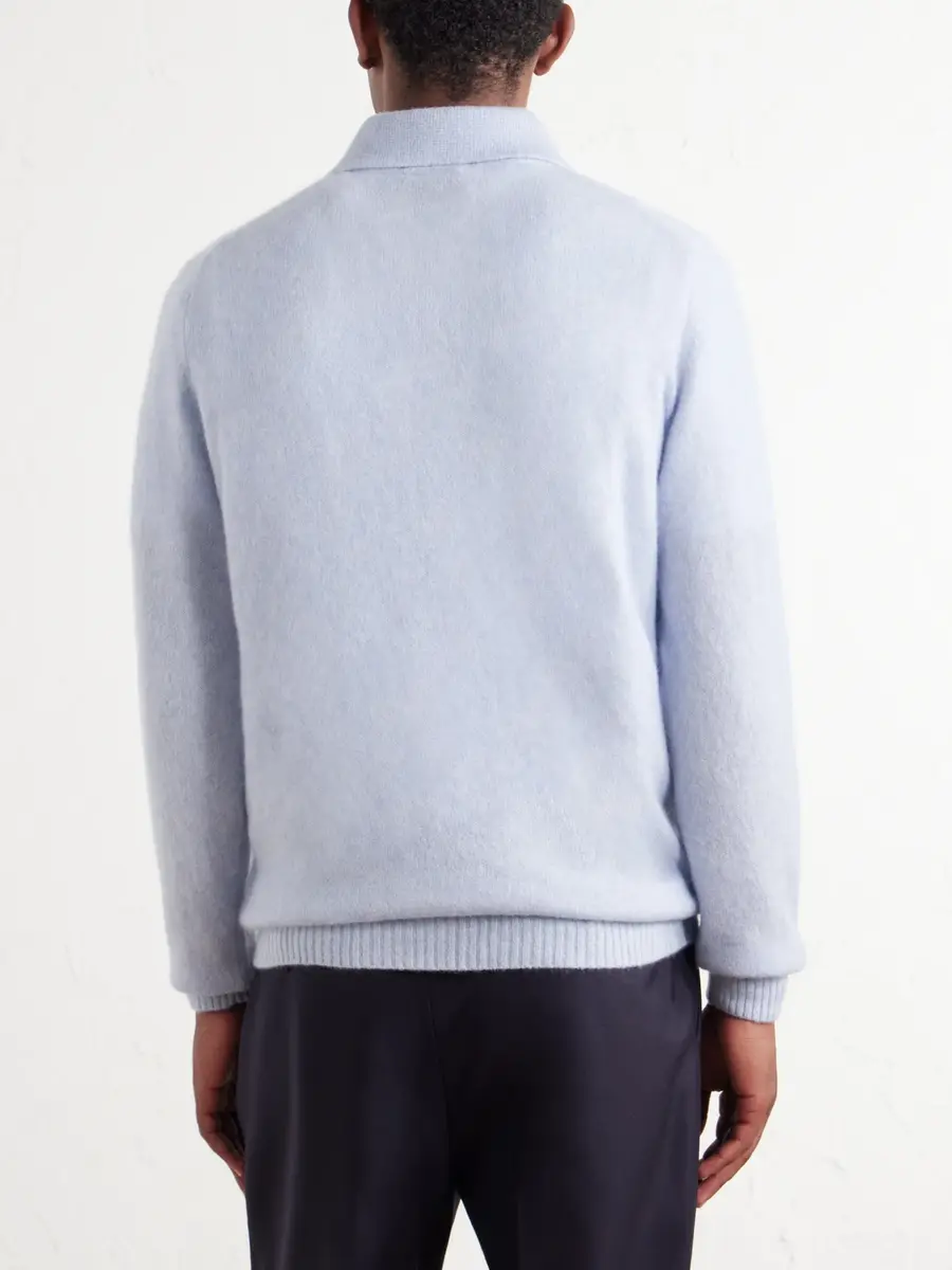 Thom Sweeney Cashmere and Silk-Blend Polo Shirt - Men | Thumbnail 4 Thom Sweeney Cashmere and Silk-Blend Polo Shirt - Men | Thumbnail 4