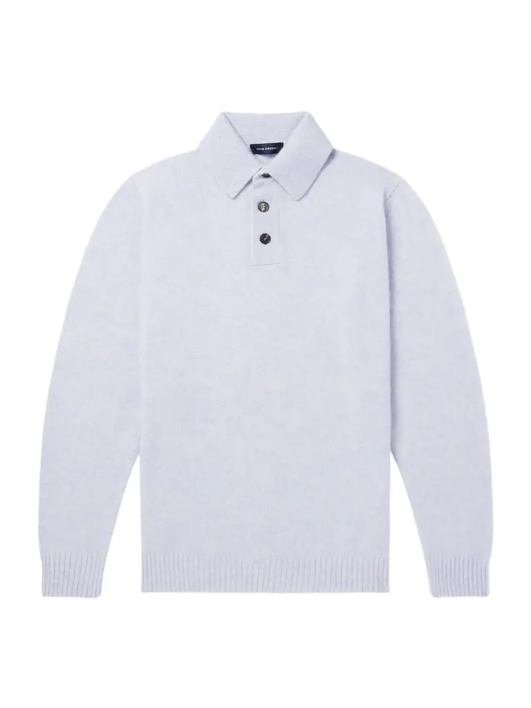 Cashmere and Silk-Blend Polo Shirt - Men Cashmere and Silk-Blend Polo Shirt - Men