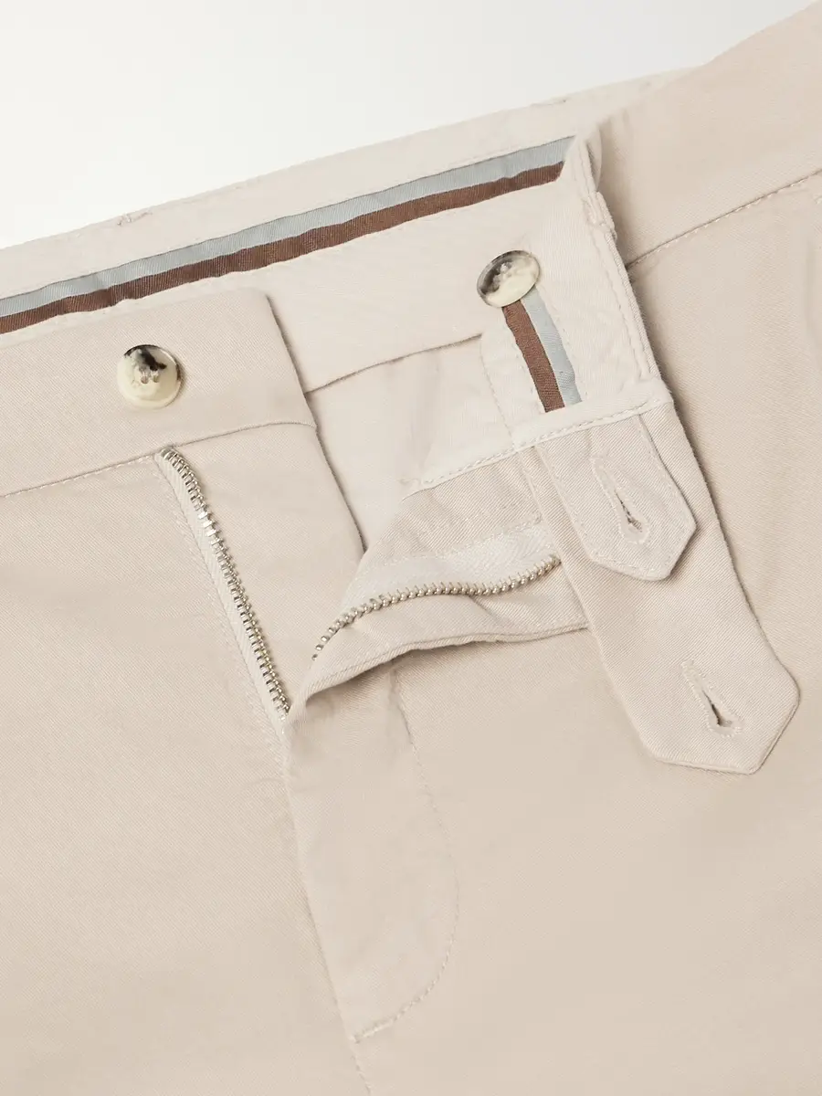 Canali Tapered Stretch Cotton-Twill Trousers - Men | Thumbnail 6