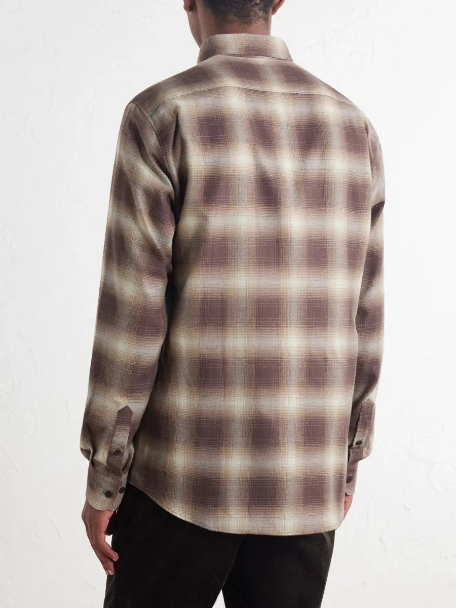 Sunspel Checked Cotton-Flannel Shirt - Men | Thumbnail 4