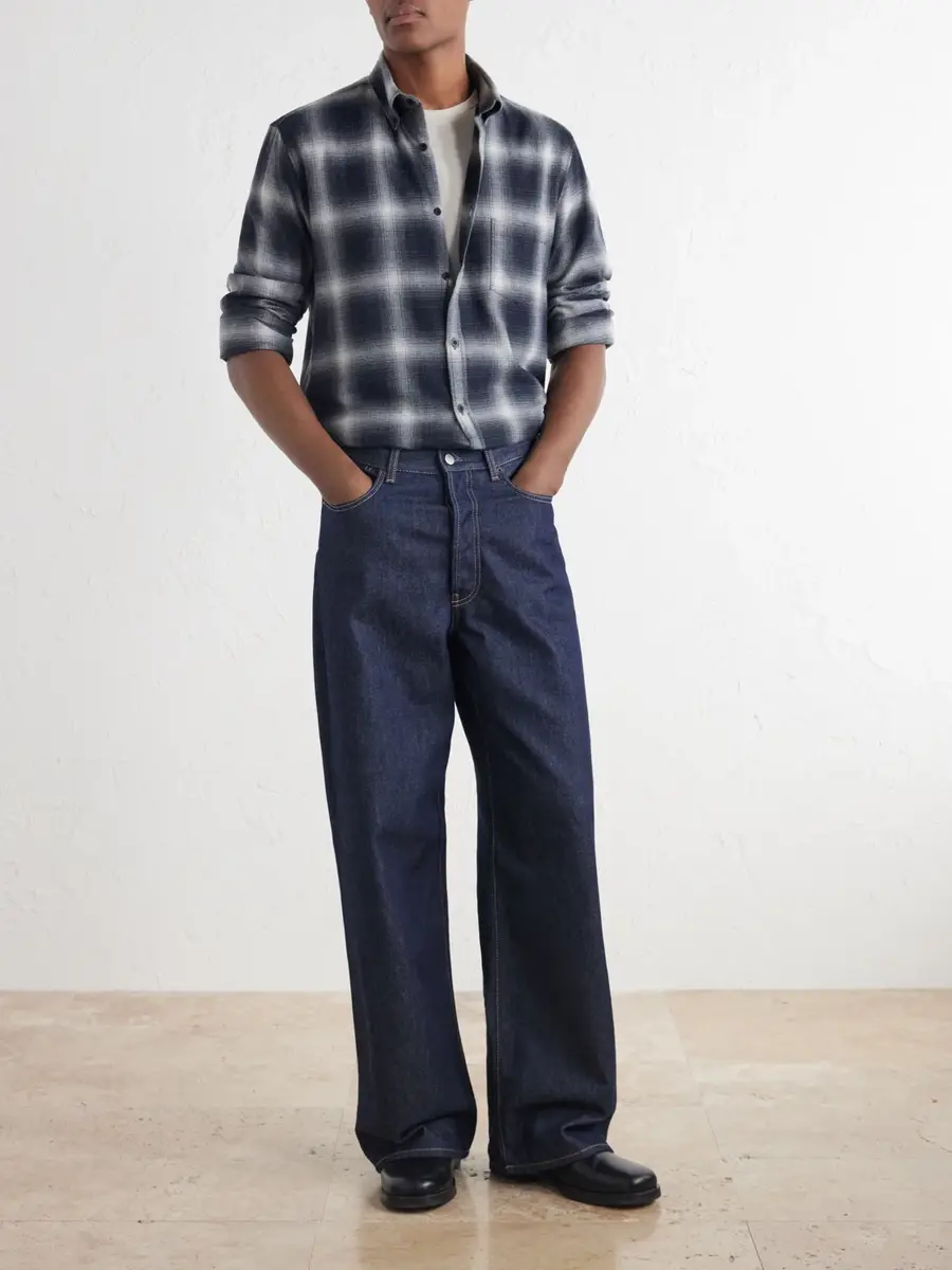 Sunspel Checked Cotton-Flannel Shirt - Men | Thumbnail 2