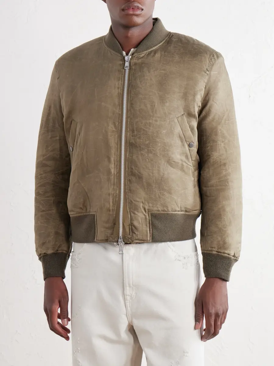 Our Legacy Distressed Waxed Shell Bomber Jacket - Men | Thumbnail 3 Our Legacy Distressed Waxed Shell Bomber Jacket - Men | Thumbnail 3