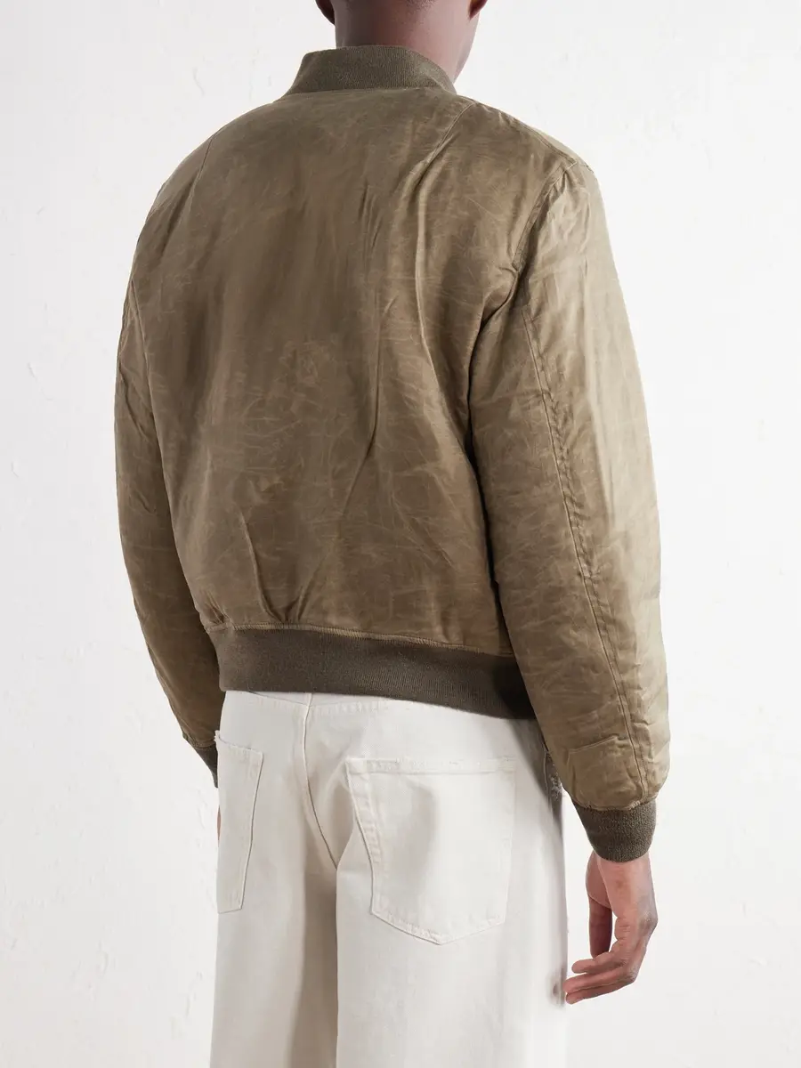 Our Legacy Distressed Waxed Shell Bomber Jacket - Men | Thumbnail 4 Our Legacy Distressed Waxed Shell Bomber Jacket - Men | Thumbnail 4