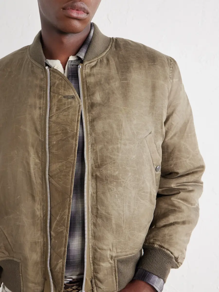 Our Legacy Distressed Waxed Shell Bomber Jacket - Men | Thumbnail 5 Our Legacy Distressed Waxed Shell Bomber Jacket - Men | Thumbnail 5