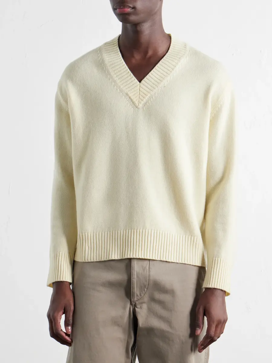 Second/Layer Vexed Wool and Cashmere-Blend Sweater - Men | Thumbnail 3