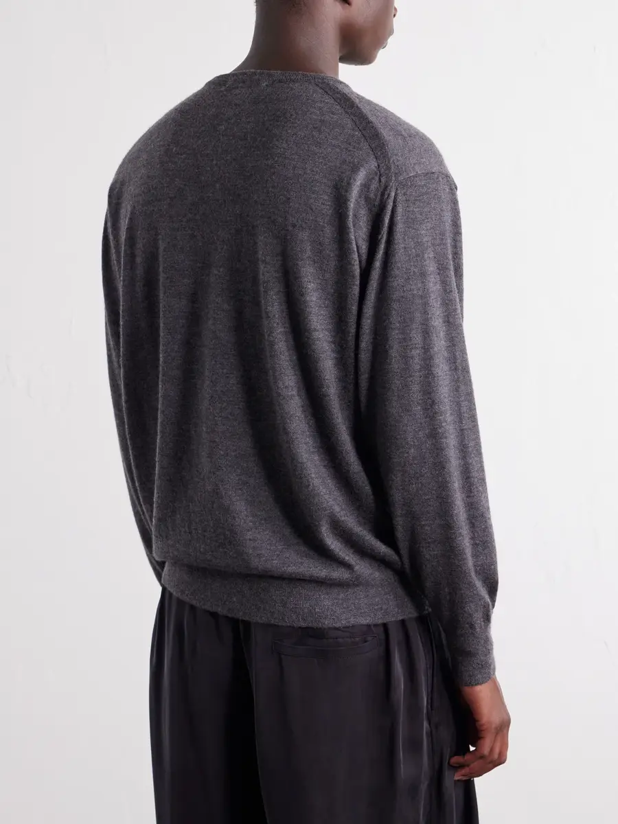 Auralee Cashmere Sweater - Men | Thumbnail 4 Auralee Cashmere Sweater - Men | Thumbnail 4