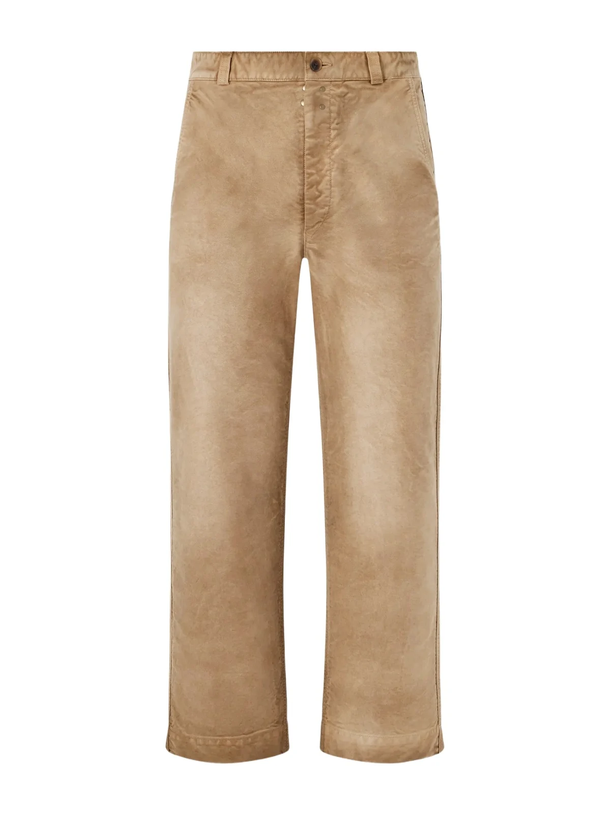 Auralee Straight-Leg Garment-Dyed Cotton-Moleskin Trousers - Men