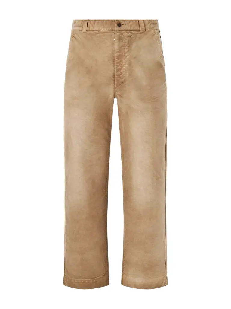 Auralee Straight-Leg Garment-Dyed Cotton-Moleskin Trousers - Men