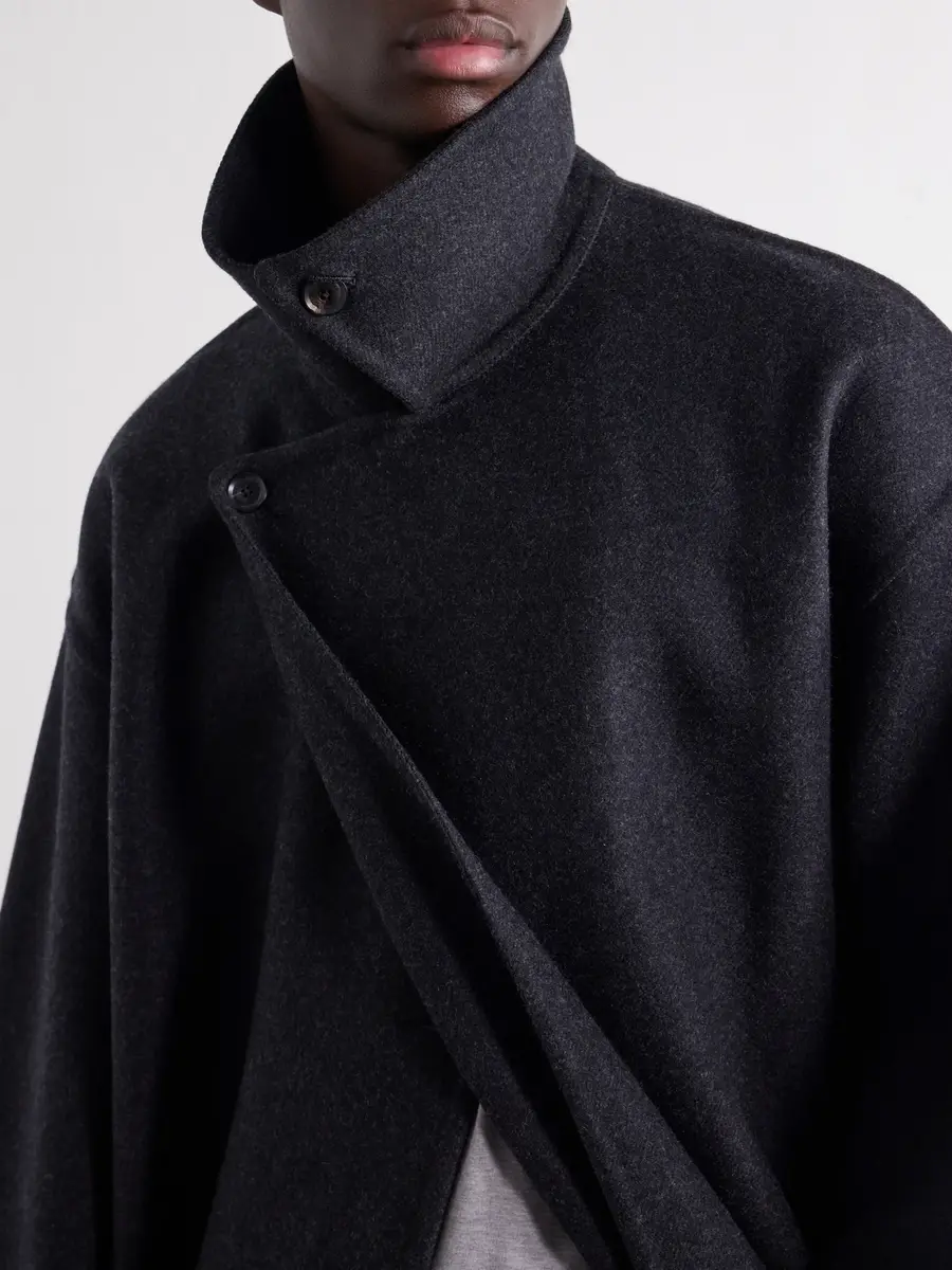 YOKE Double-Breasted Wool and Cashmere-Blend Felt Coat - Men | Thumbnail 5 YOKE Double-Breasted Wool and Cashmere-Blend Felt Coat - Men | Thumbnail 5