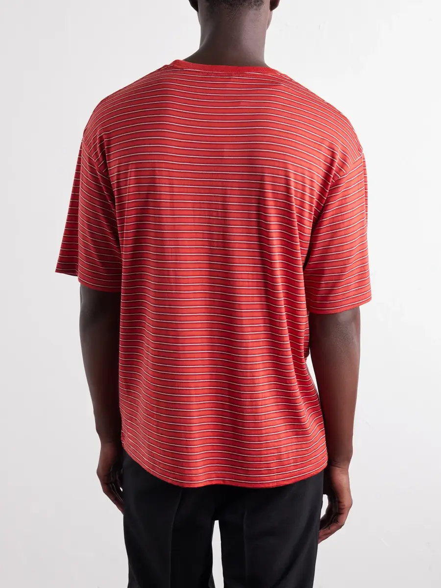 Auralee Striped Wool-Jersey T-Shirt - Men | Thumbnail 4 Auralee Striped Wool-Jersey T-Shirt - Men | Thumbnail 4
