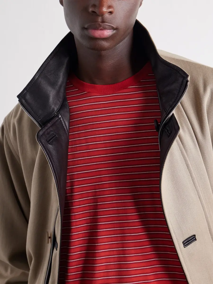 Auralee Striped Wool-Jersey T-Shirt - Men | Thumbnail 5 Auralee Striped Wool-Jersey T-Shirt - Men | Thumbnail 5