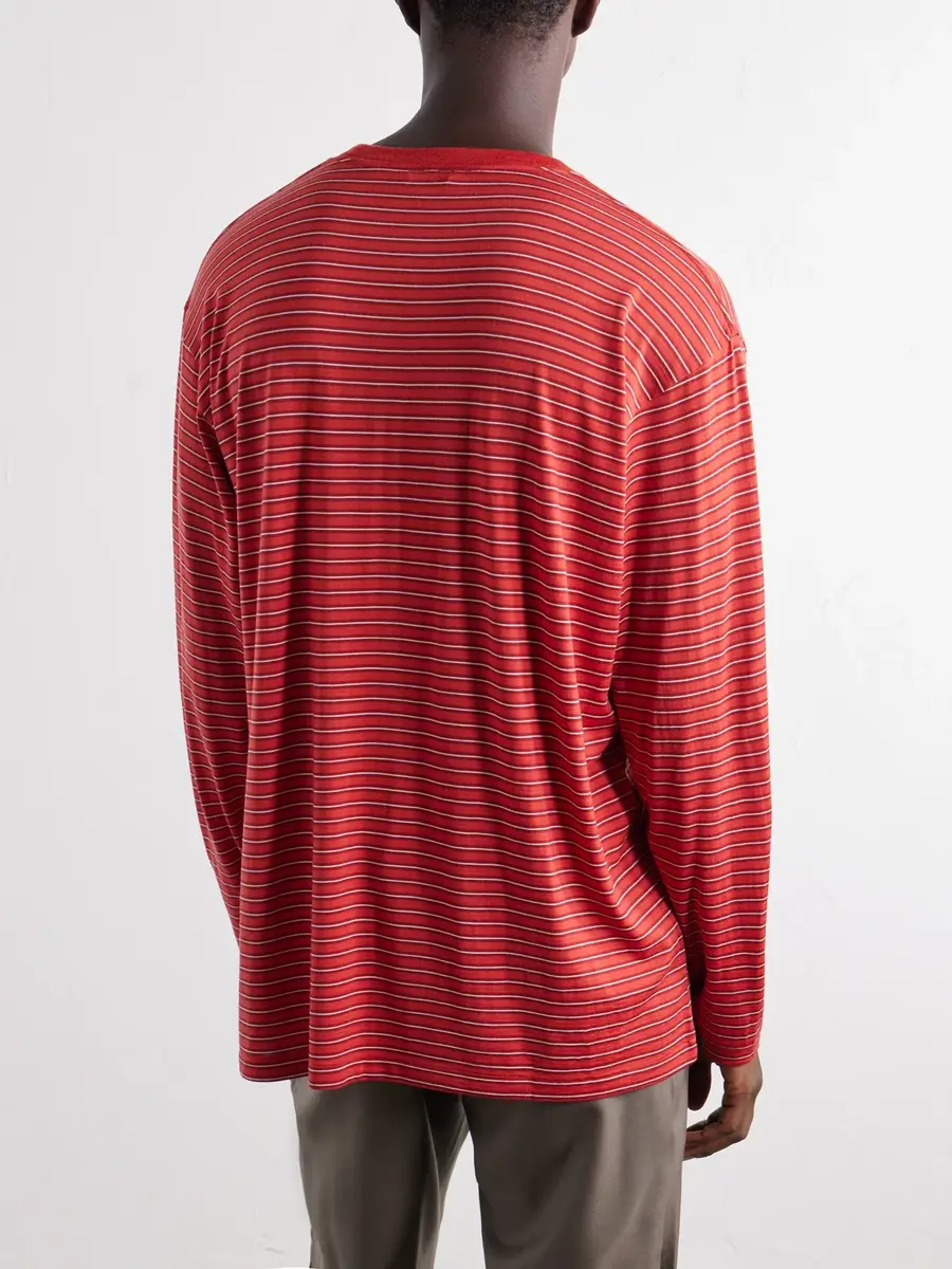 Auralee Striped Wool-Jersey T-Shirt - Men | Thumbnail 4 Auralee Striped Wool-Jersey T-Shirt - Men | Thumbnail 4