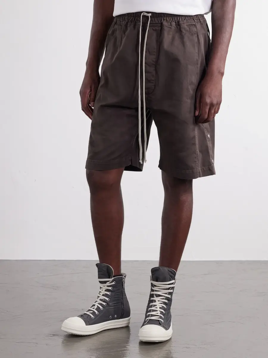 DRKSHDW by Rick Owens Pusher Straight-Leg Cotton-Twill Shorts - Men | Thumbnail 3 DRKSHDW by Rick Owens Pusher Straight-Leg Cotton-Twill Shorts - Men | Thumbnail 3