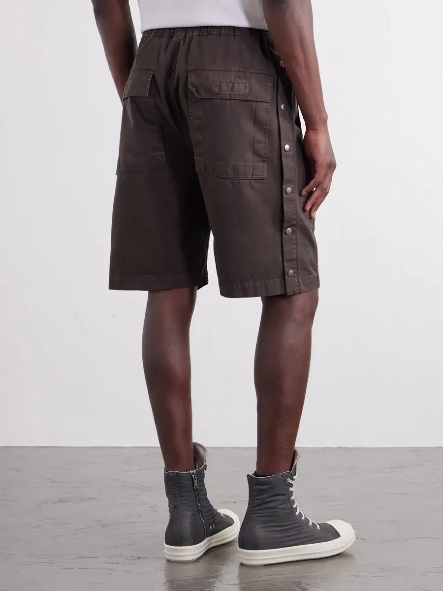 DRKSHDW by Rick Owens Pusher Straight-Leg Cotton-Twill Shorts - Men | Thumbnail 4 DRKSHDW by Rick Owens Pusher Straight-Leg Cotton-Twill Shorts - Men | Thumbnail 4