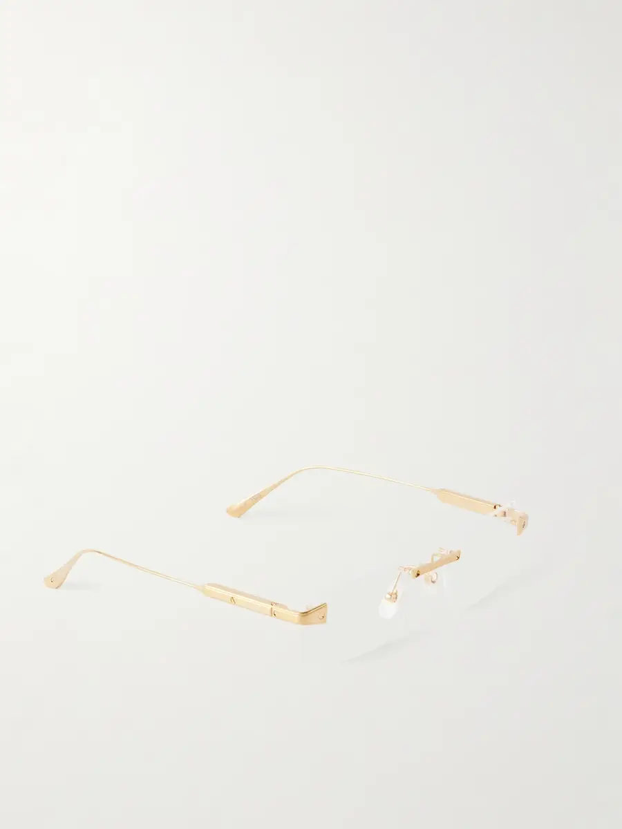 Cartier Eyewear Santos de Cartier Gold-Tone Titanium Glasses - Men | Thumbnail 3 Cartier Eyewear Santos de Cartier Gold-Tone Titanium Glasses - Men | Thumbnail 3