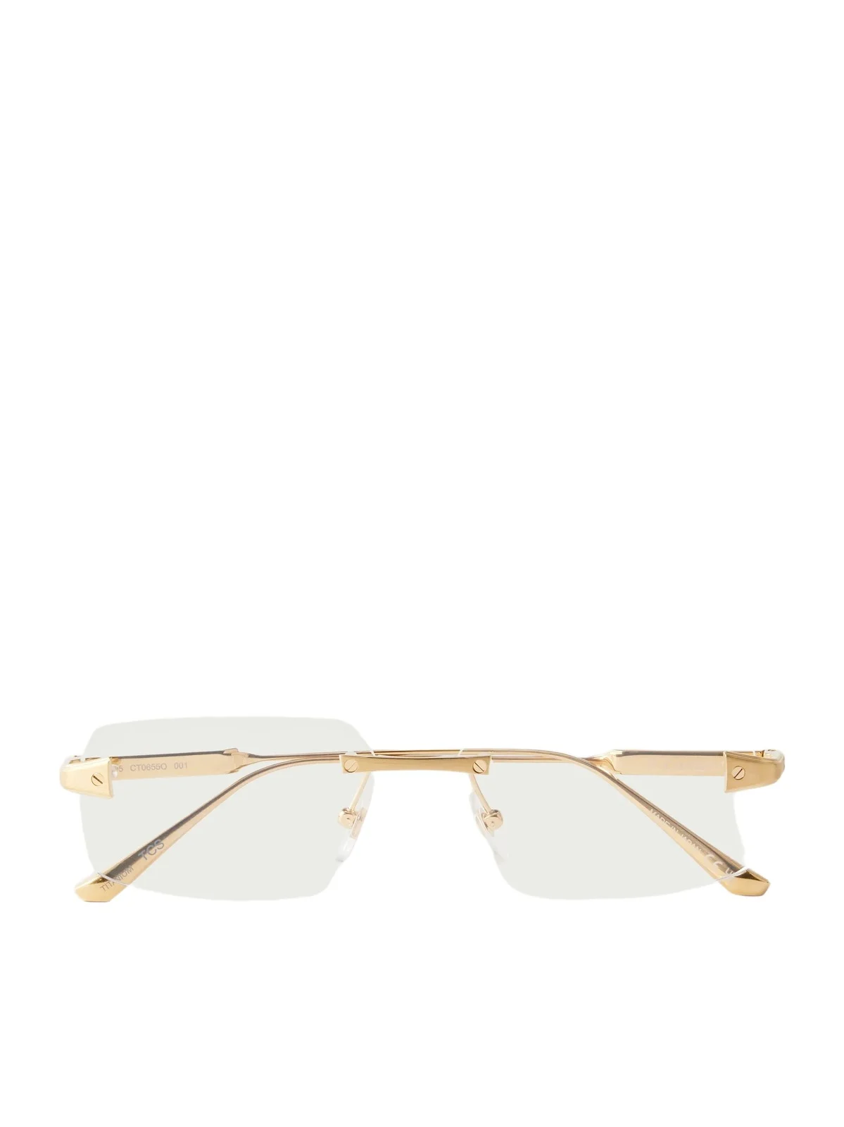 Santos de Cartier Gold-Tone Titanium Glasses - Men