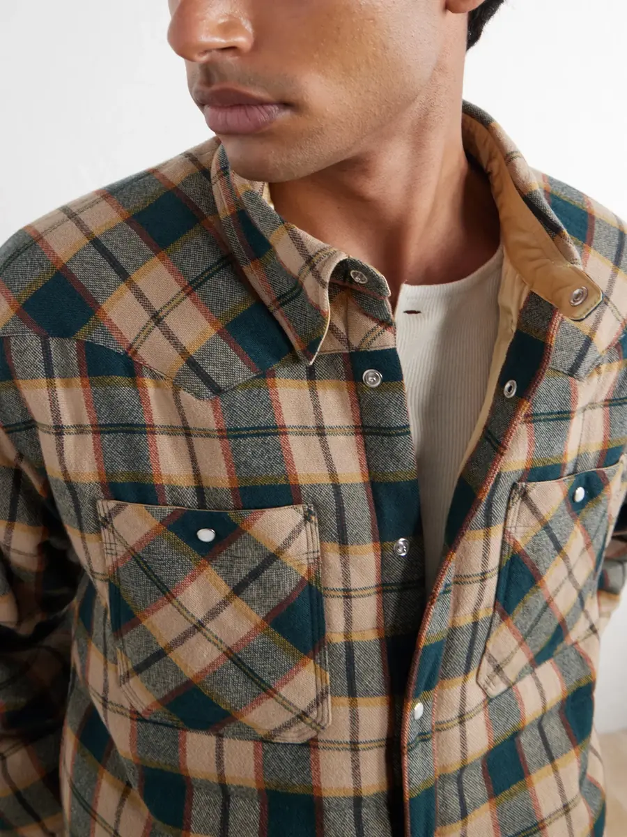 Visvim Kerchief Checked Wool and Linen-Blend Down Jacket - Men | Thumbnail 5 Visvim Kerchief Checked Wool and Linen-Blend Down Jacket - Men | Thumbnail 5