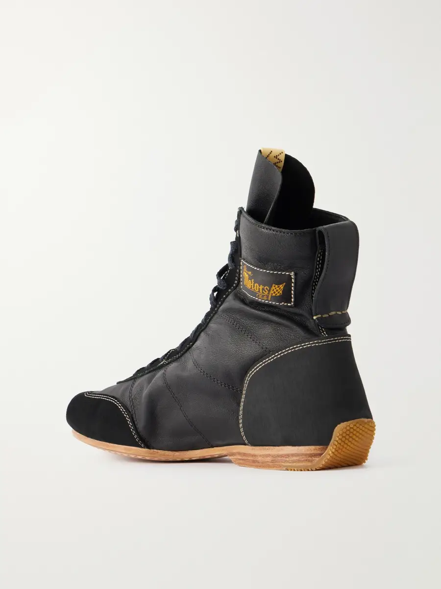 Visvim Mc Driver Suede-Trimmed Leather Lace-Up Boots - Men | Thumbnail 4 Visvim Mc Driver Suede-Trimmed Leather Lace-Up Boots - Men | Thumbnail 4