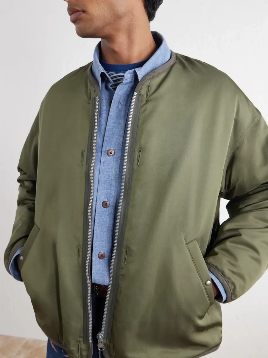 Visvim Wool and Silk-Blend Twill Down Liner Jacket - Men | Thumbnail 5