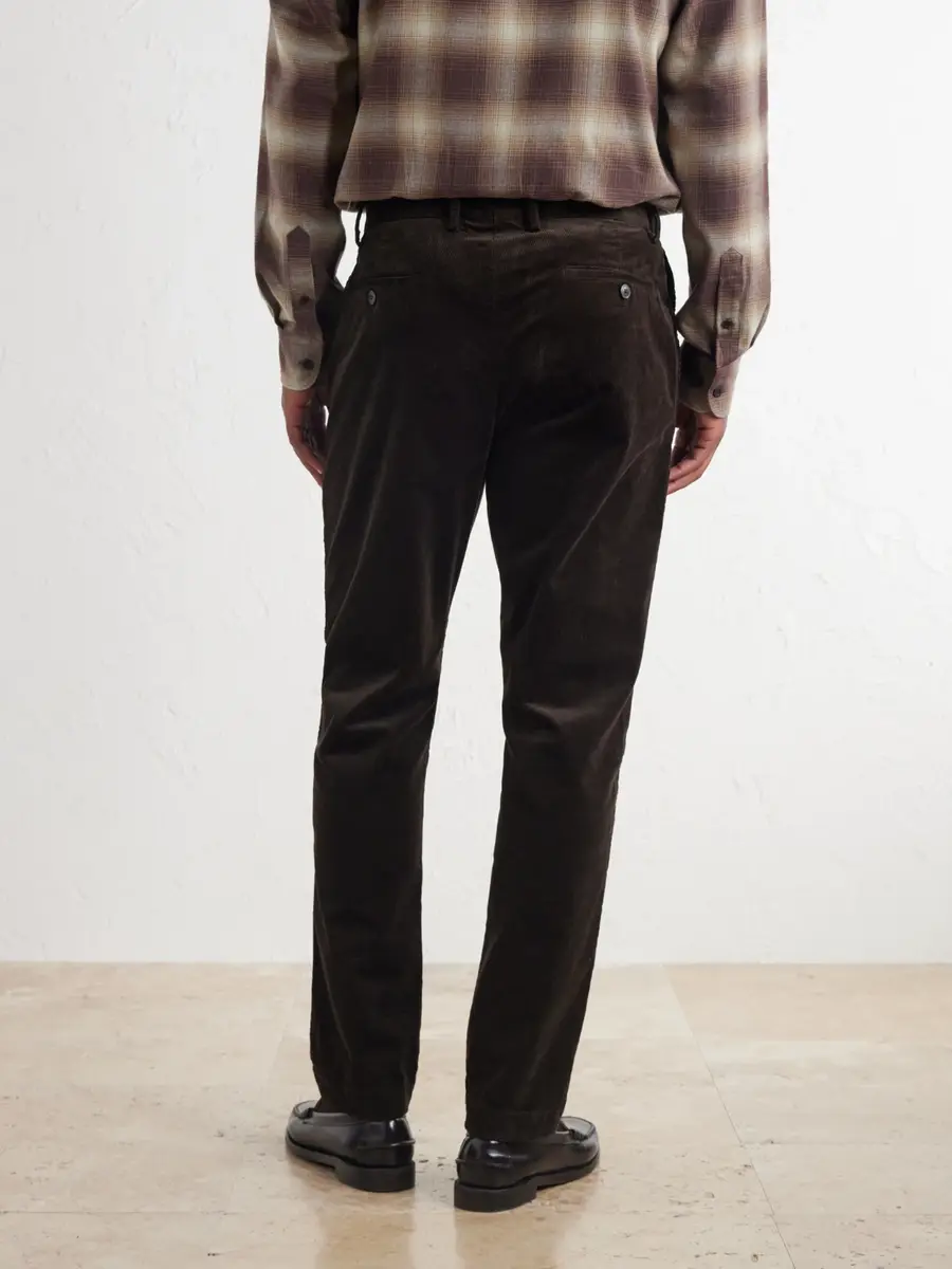 Sunspel Straight-Leg Cotton-Corduroy Suit Trousers - Men | Thumbnail 4