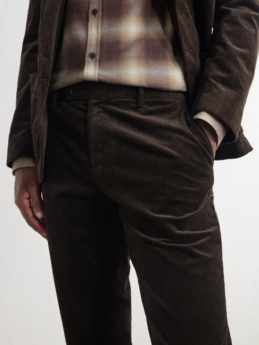 Sunspel Straight-Leg Cotton-Corduroy Suit Trousers - Men | Thumbnail 5