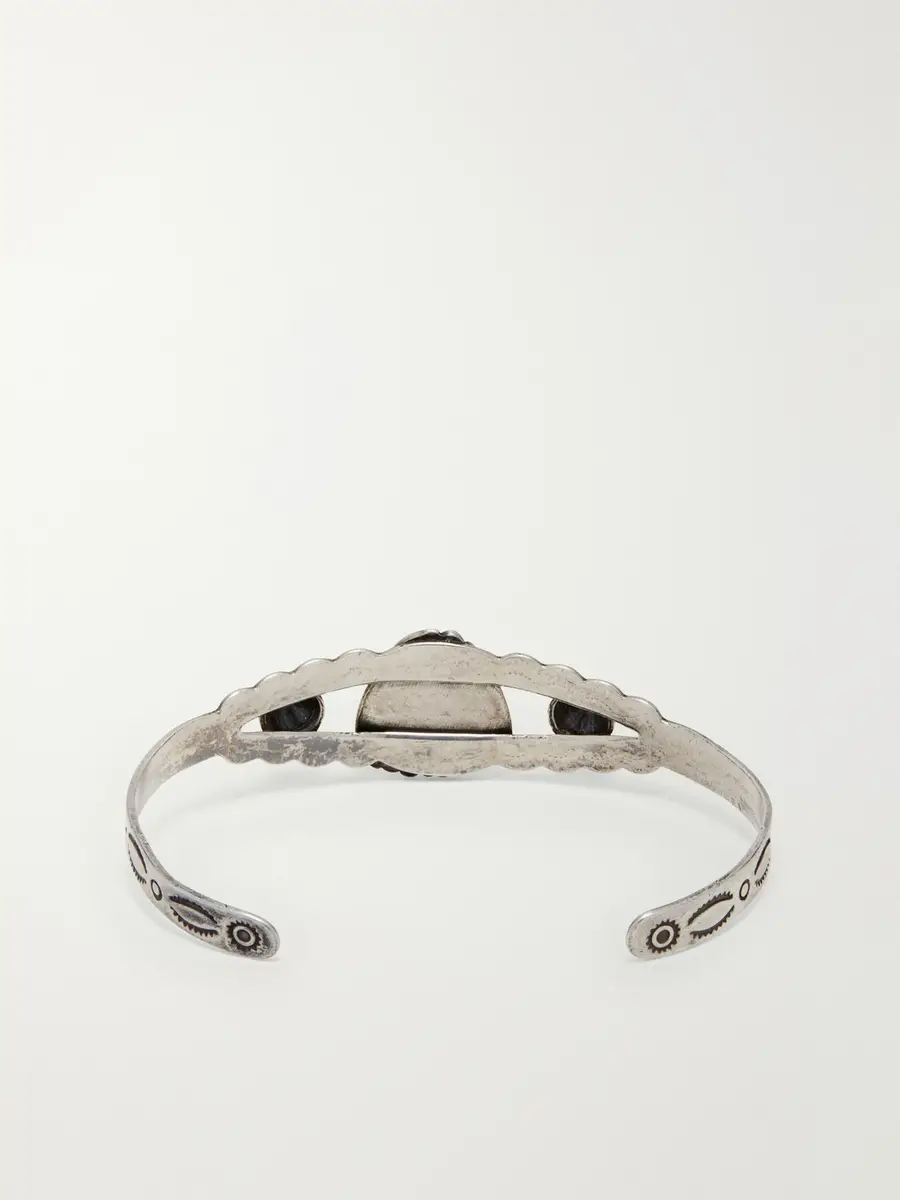 FOUNDWELL Vintage 1960s Sterling Silver Turquoise Bracelet - Men | Thumbnail 2 FOUNDWELL Vintage 1960s Sterling Silver Turquoise Bracelet - Men | Thumbnail 2