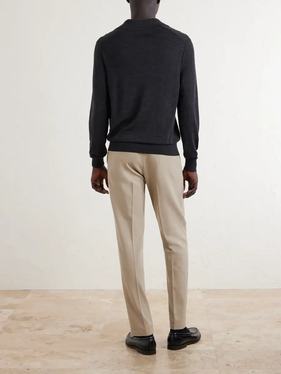 dunhill Merino Wool Polo Shirt - Men | Thumbnail 4