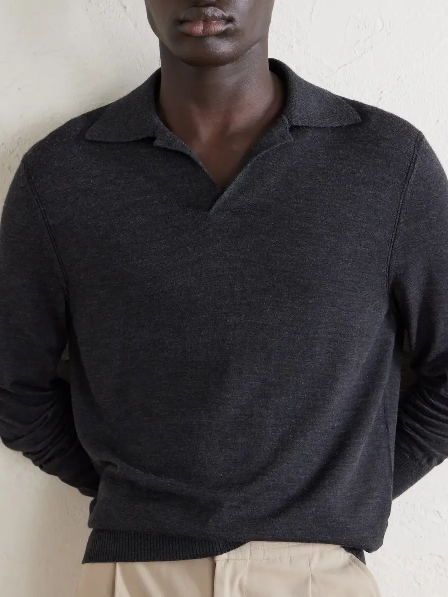 dunhill Merino Wool Polo Shirt - Men | Thumbnail 5