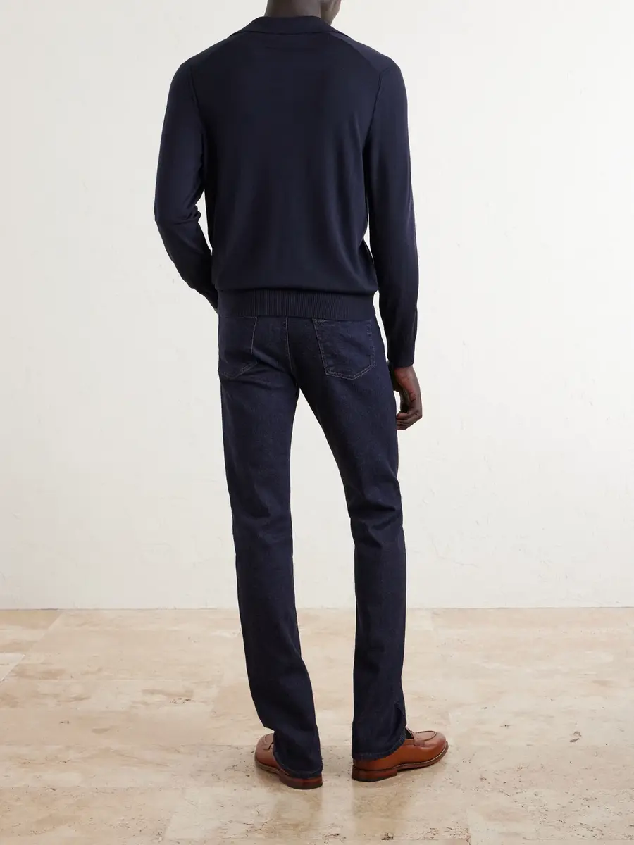 dunhill Merino Wool Polo Shirt - Men | Thumbnail 4 dunhill Merino Wool Polo Shirt - Men | Thumbnail 4