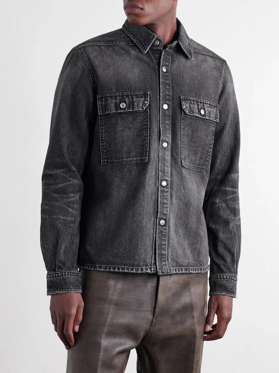 DRKSHDW by Rick Owens Denim Overshirt - Men | Thumbnail 3