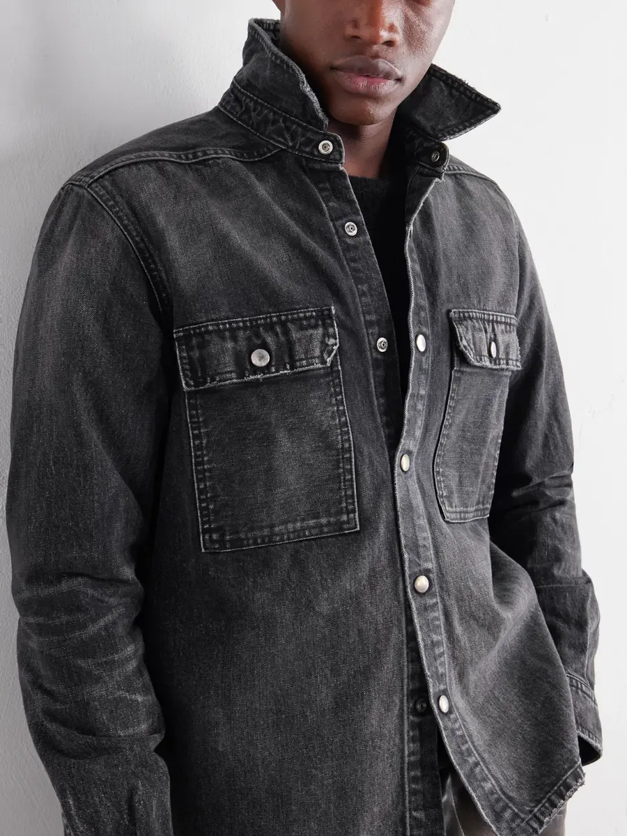 DRKSHDW by Rick Owens Denim Overshirt - Men | Thumbnail 5
