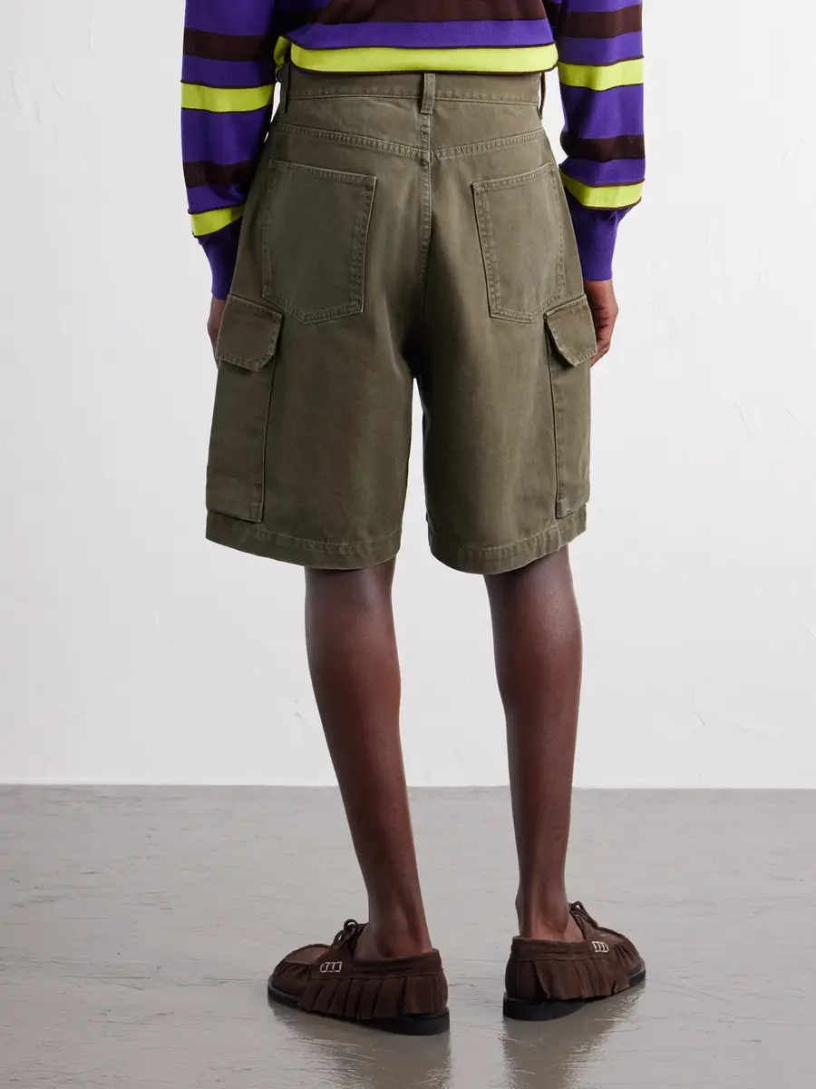 JW Anderson Twisted Straight-Leg Cotton-Twill Shorts - Men | Thumbnail 4 JW Anderson Twisted Straight-Leg Cotton-Twill Shorts - Men | Thumbnail 4