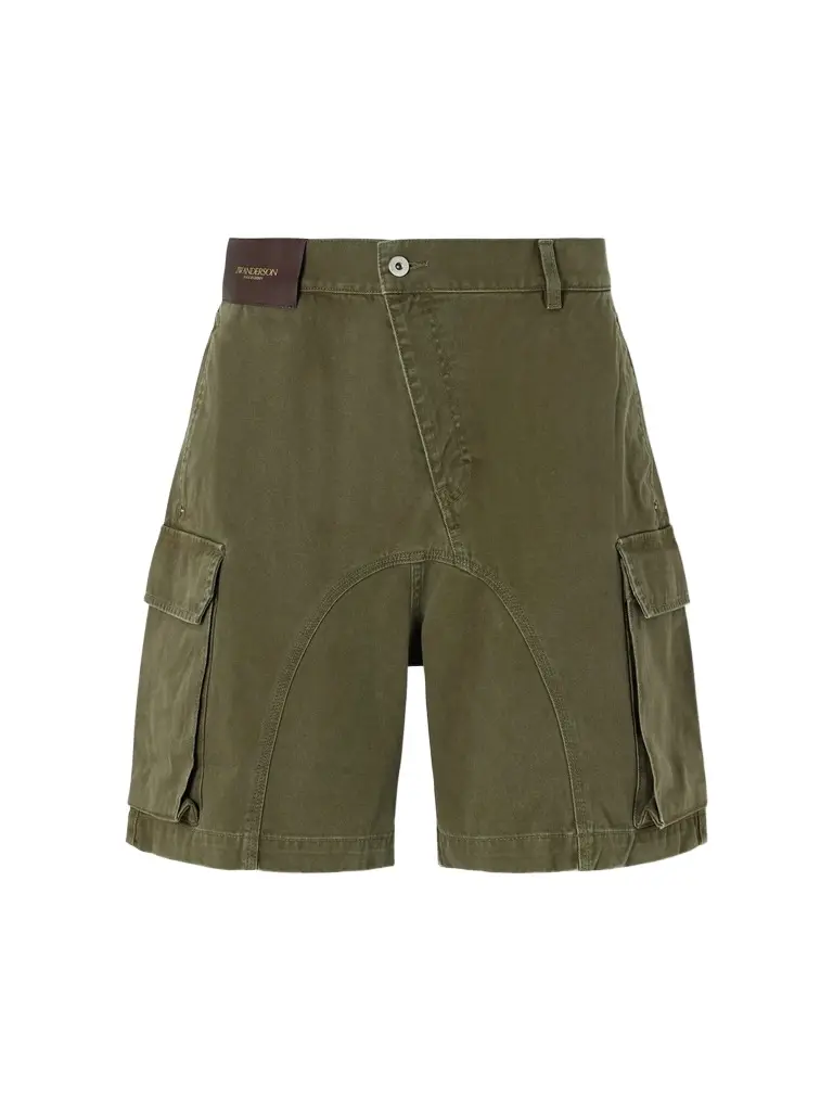 Twisted Straight-Leg Cotton-Twill Shorts - Men Twisted Straight-Leg Cotton-Twill Shorts - Men