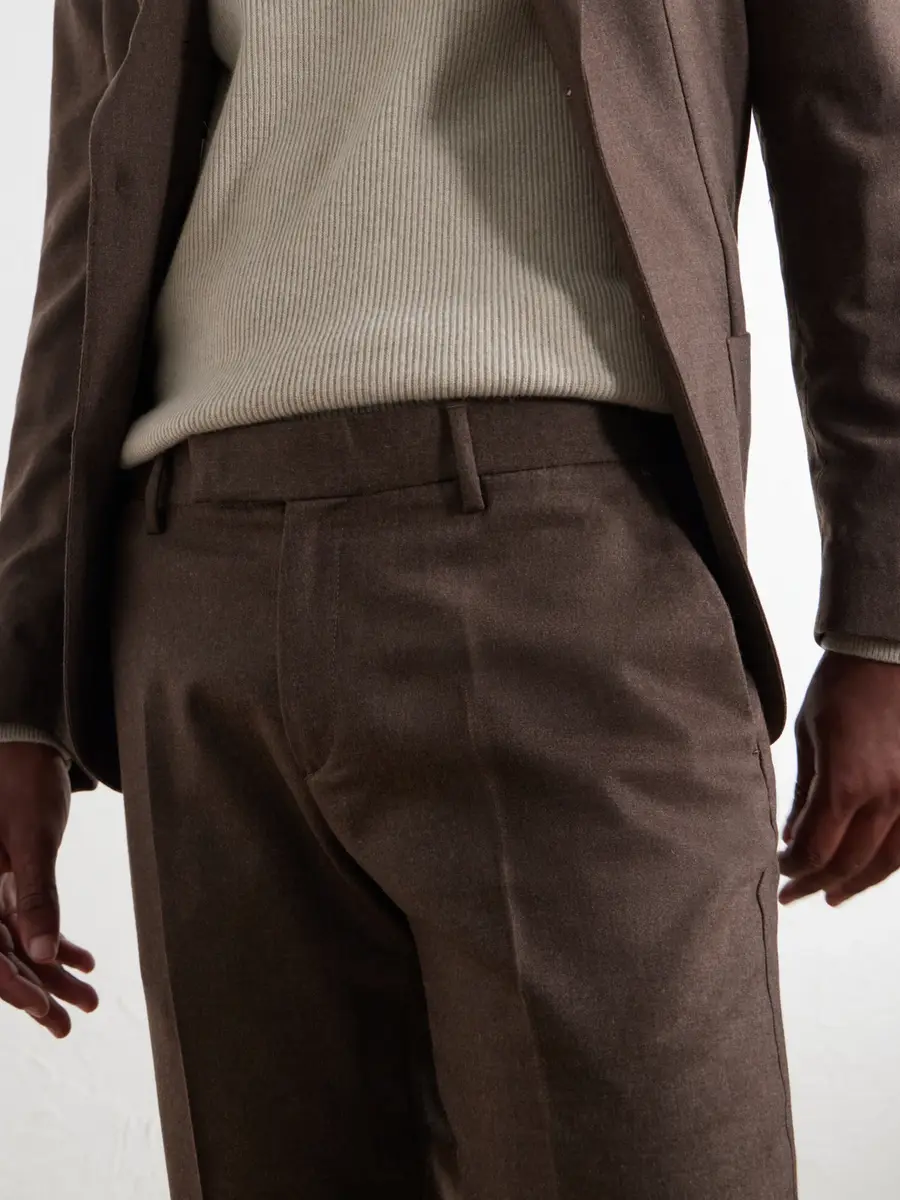 Sunspel Straight-Leg Stretch Wool-Blend Flannel Trousers - Men | Thumbnail 5 Sunspel Straight-Leg Stretch Wool-Blend Flannel Trousers - Men | Thumbnail 5