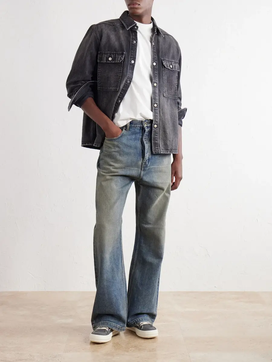 DRKSHDW by Rick Owens Strobe Wide-Leg Jeans - Men | Thumbnail 2 DRKSHDW by Rick Owens Strobe Wide-Leg Jeans - Men | Thumbnail 2