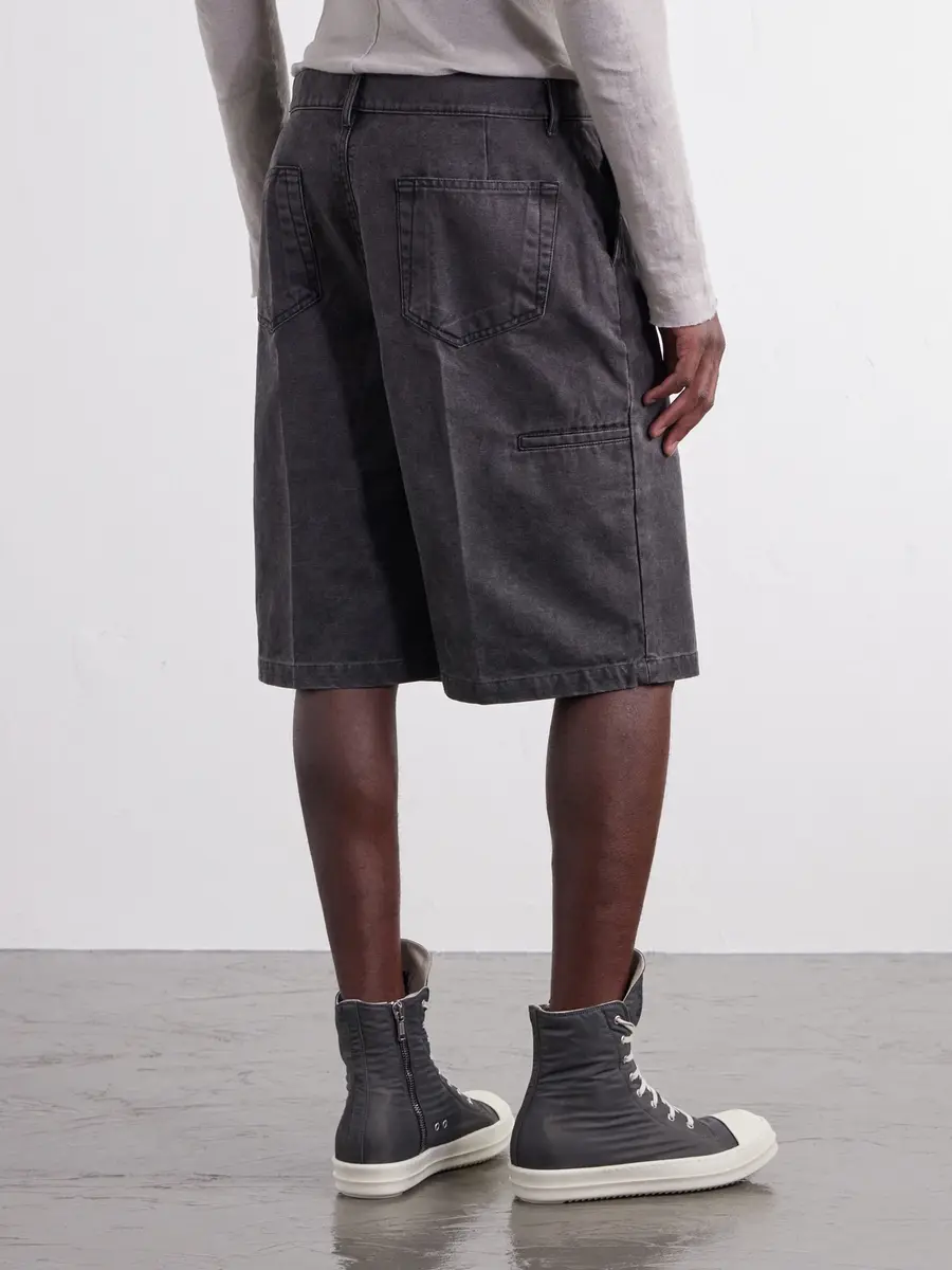 DRKSHDW by Rick Owens Work Straight-Leg Cotton-Canvas Shorts - Men | Thumbnail 4 DRKSHDW by Rick Owens Work Straight-Leg Cotton-Canvas Shorts - Men | Thumbnail 4